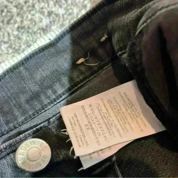 MADEWELL Women's Black 9" High-Rise Skinny Jeans SIZE 26 - Picture 7 of 10